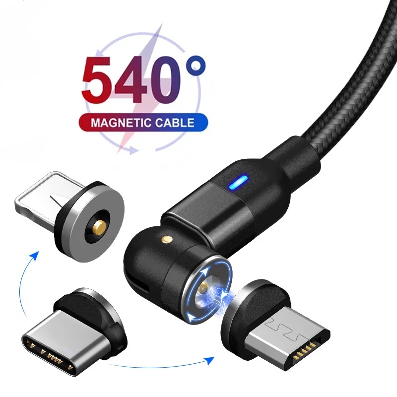 TZUZL Dây cáp sạc nhanh có đầu cắm/ Đầu cắm TZUZL cổng Micro USB Type C  3A xoay 540 độ dành cho điện thoại