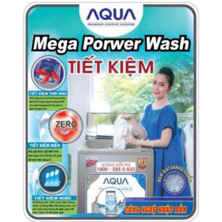 Tem dán máy giặt mẫu Sanyo xanh nhẹ nhàng