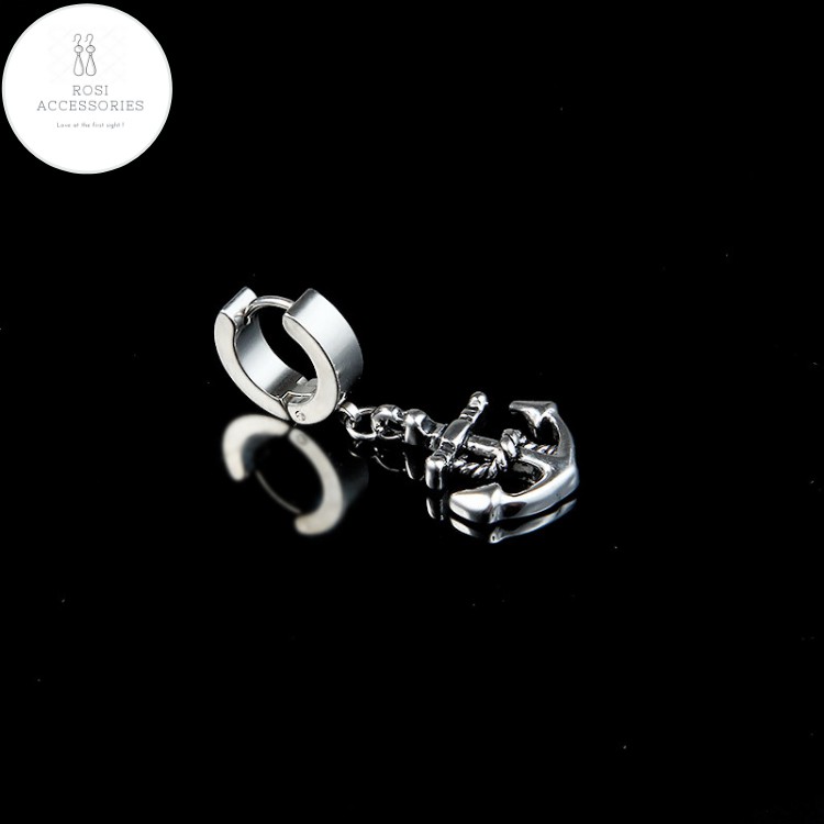 Khuyên Tai Nam Enchor Earrings, Bông Tai Ngầu Hình Mỏ Neo Cực Chất (1 Chiếc)