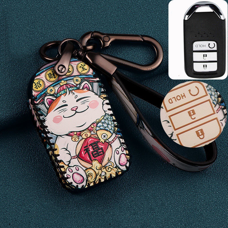 Bao Da Đựng Chìa Khóa Thông Minh Cho Xe Hơi Honda City HRV BRV JAZZ CRV ACCORD CIVIC
