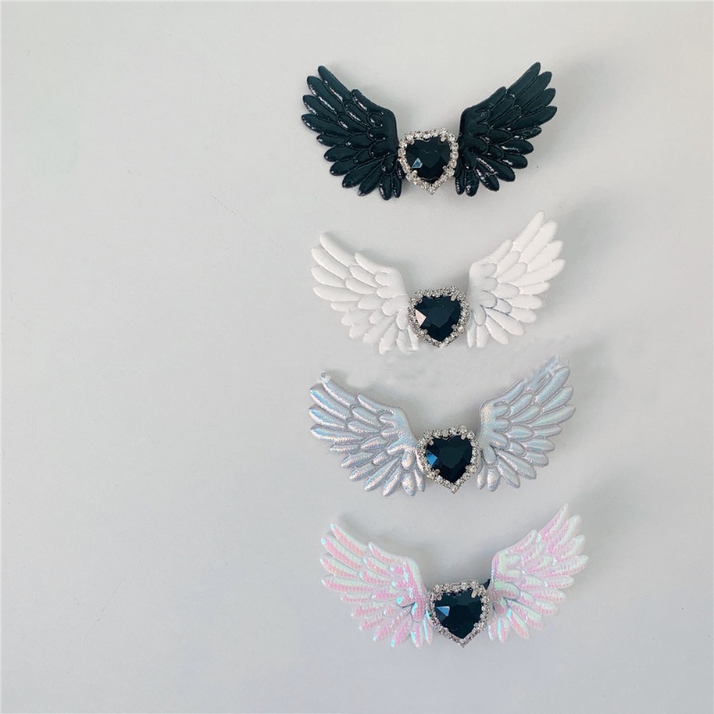 Kẹp TóC HìNh CáNh Thiên ThầN MàU Đen TrắNg Dễ Thương Cho Nữ