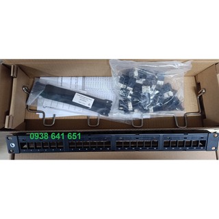 Patch panel cat6 24 port AMP (Commscope) 1375014-2 / CPP-UDDM-SL-1U-24 có CO,CQ