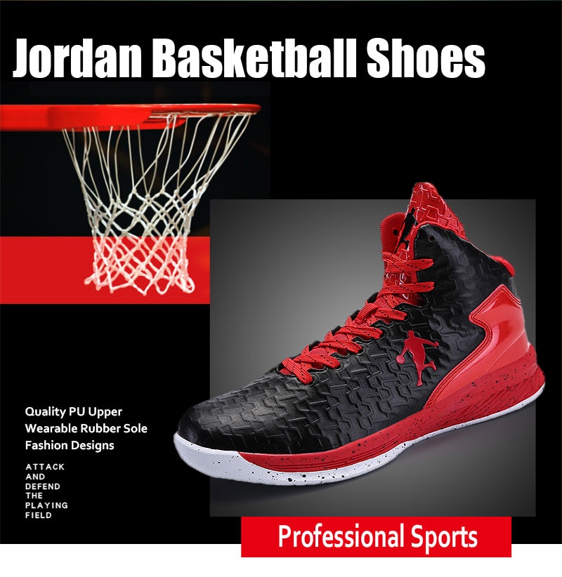 Men's high-top air cushion lightweight basketball sneakers non-slip breathable outdoor sports basketball shoes