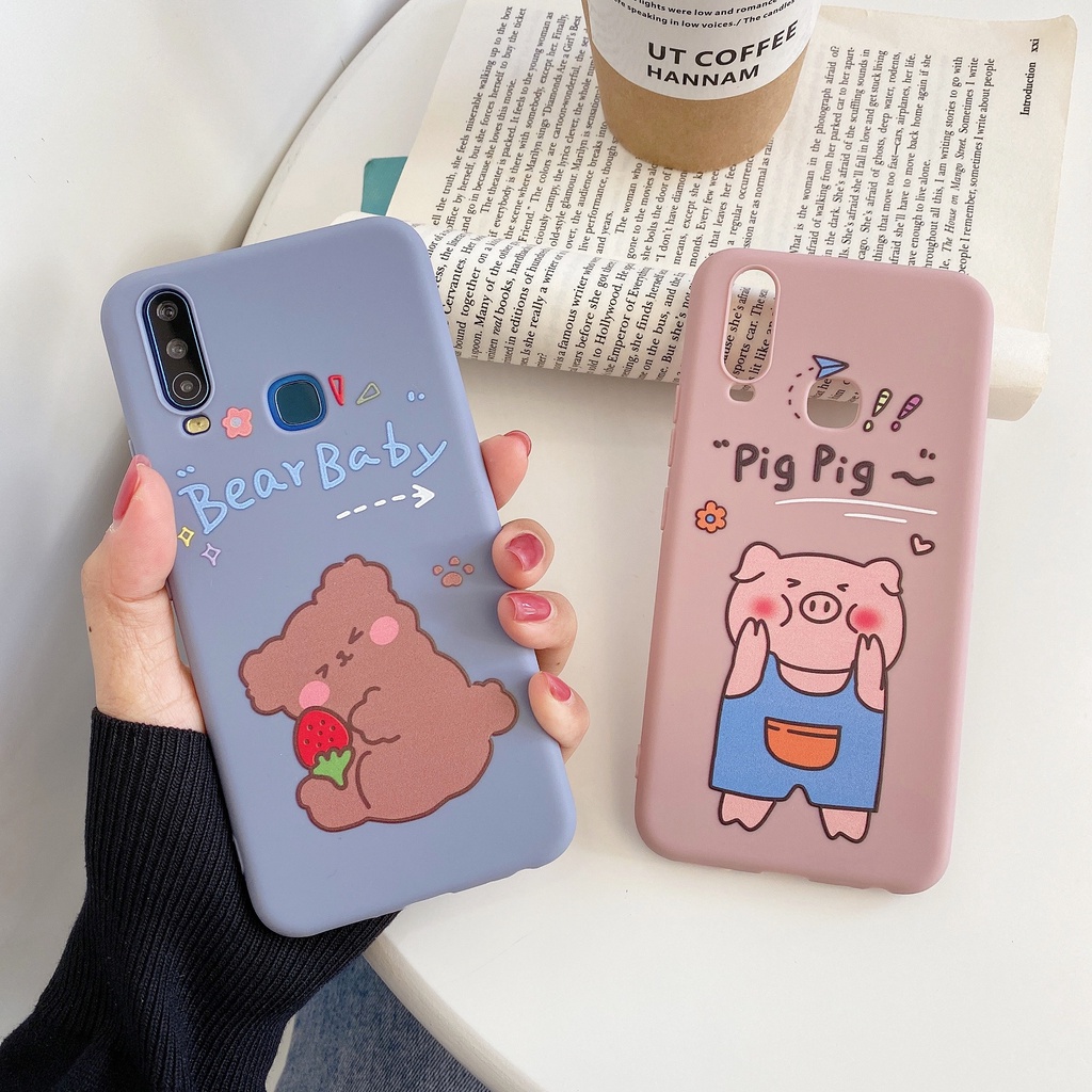 Ốp Lưng Hình Heo Ngộ Nghĩnh Cho Điện Thoại Oppo A54 A93 A94 RENO4F A15 A15s A53 A52 A92 A12 A12E A31 A5 A9 2020 Reno 3 4z F15 A91 A39 A57 A3S A5S A7 A83 F1S F1 Plus F5 F9
