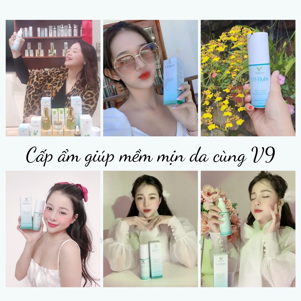 [COMBO 4] Kem nám tàn nhang V9Queen, bộ mỹ phẩm làm mờ thâm nám tàn nhang dưỡng trắng da