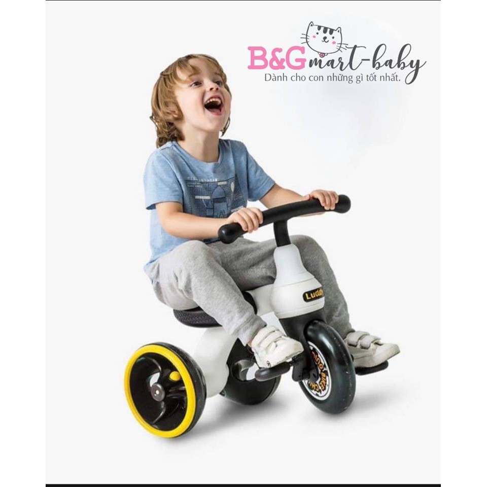 Siêu xe Luddy 1009 - Mẫu mới - Xe chòi chân kết hợp xe đạp 3 bánh cho bé