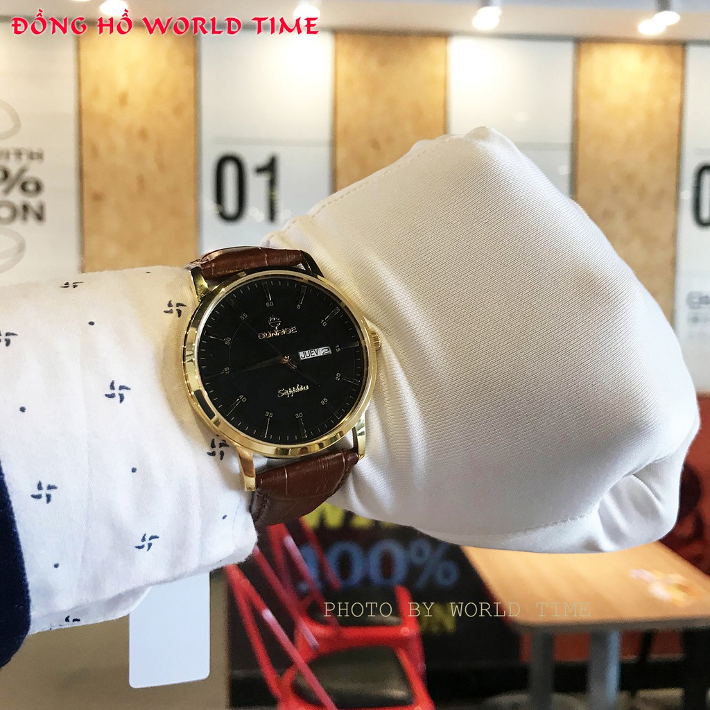 Đồng Hồ Nam Sunrise DM1216SWA Chính Hãng Full Box Kính Sapphire Chống Xước ,Chống Nước ,Dây Da Cao Cấp , Bảo Hành 3 Năm | BigBuy360 - bigbuy360.vn