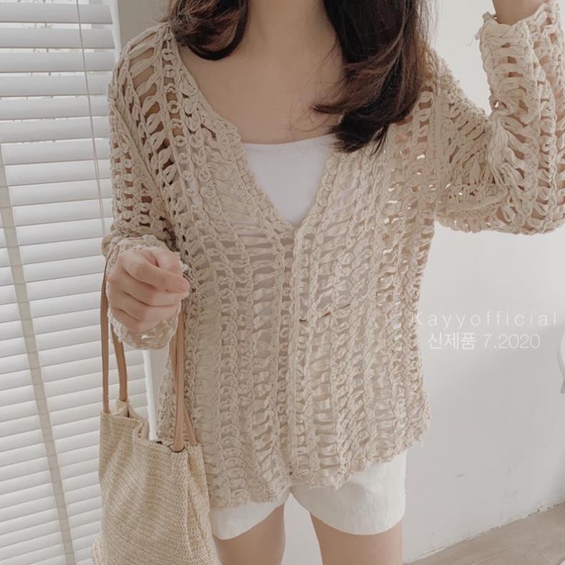 Áo Sợi Chuẩn Style Đi Bỉn Mix Bikini, Hàng Quảng Châu Ulzzang  [ẢNH THẬT]