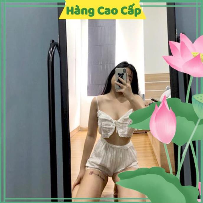 Đồ Ngủ Nữ Sexy Bộ Đồ Ngủ Sexy Quần Đùi Áo Croptop Hai Dây Gợi Cảm | BigBuy360 - bigbuy360.vn