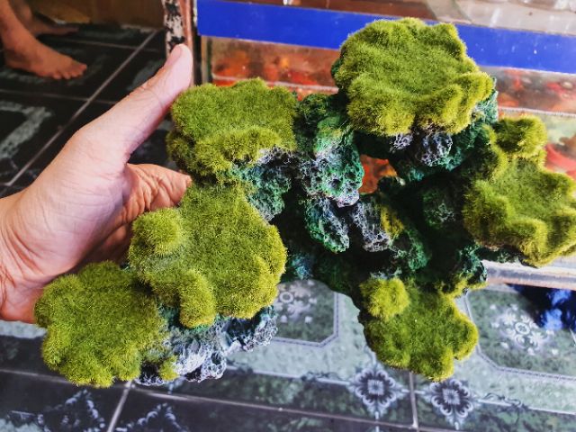 CẢNH NÚI RÊU TRANG TRÍ HỒ CÁ NON BỘ 25x14x15cm