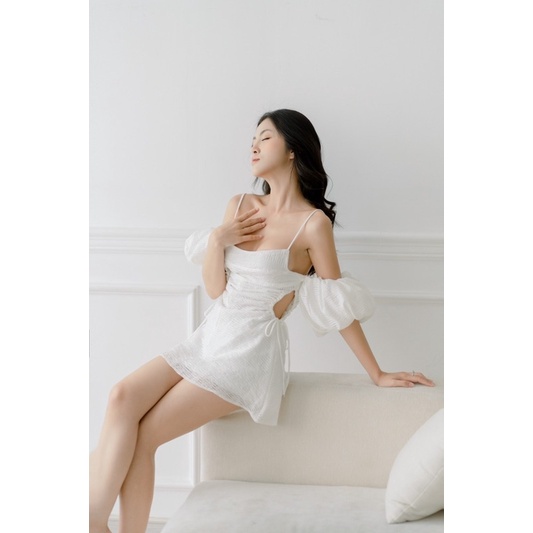AMIE RO DRESS / váy trắng 2 dây
