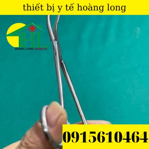 Panh Y Tế, Panh Gắp Phẫu Thuật, Pen Kẹp Y Tế, Panh Cong Không Mấu 16cm - Hàng Pakistan