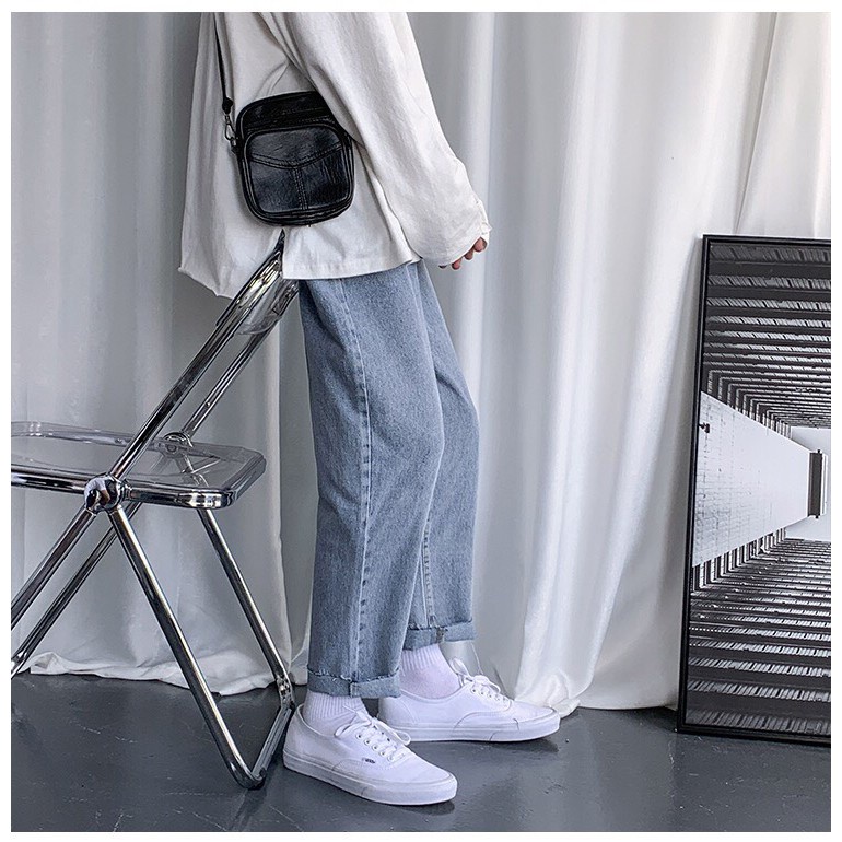 Quầnn jean nam Baggy rách gấu R-01 Style hàn quốc 2021 Benz.studio