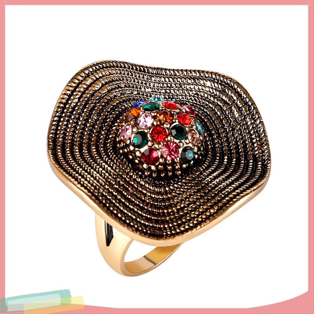 Nhẫn Đính Đá Lấp Lánh Phong Cách Boho Cổ Điển Cho Nữ