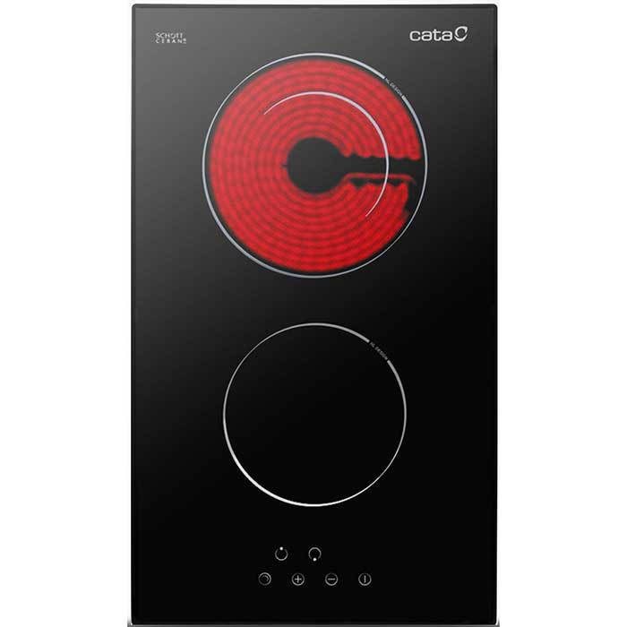 Bếp điện Cata TD 302 - Bếp hồng ngoại 2 vùng nấu, màu đen, kích thước 520x298mm