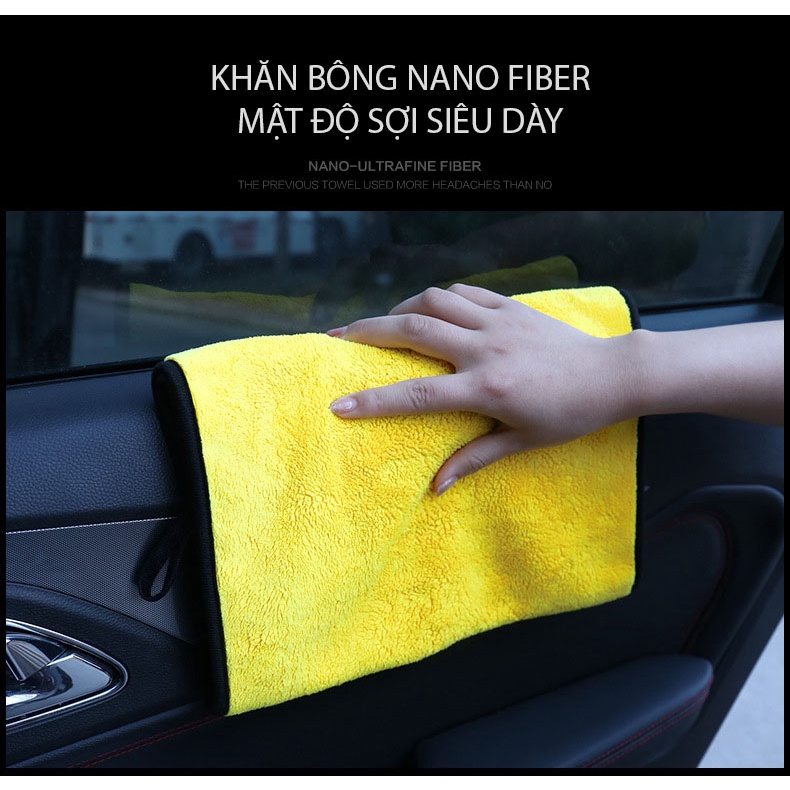 Khăn lau đa năng Micro Fiber siêu thấm, siêu mềm, không để lại vệt khi lau - Khăn lau xe, lau bếp nhiều kích thước