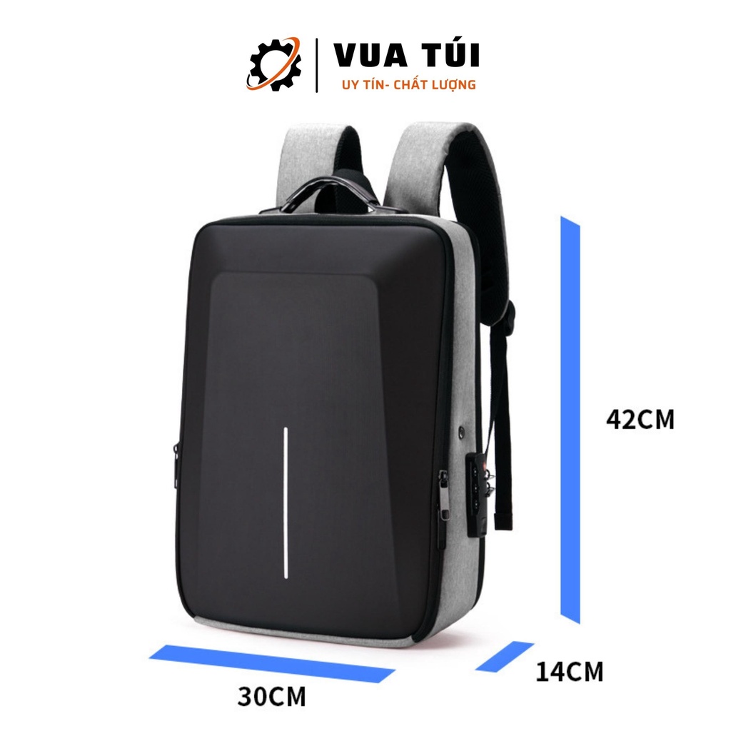 Balo laptop chống trộm có cổng USB 15 inch, chống thấm nước Vuatui