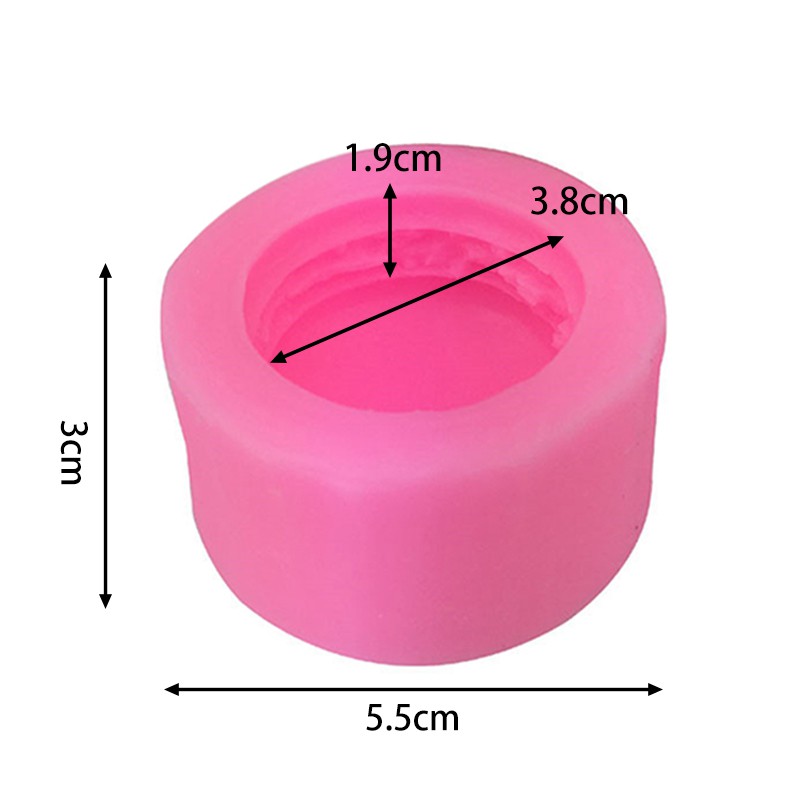 Khuôn silicon hình bánh macaron 3D để làm sáp/nến tiện dụng độc đáo