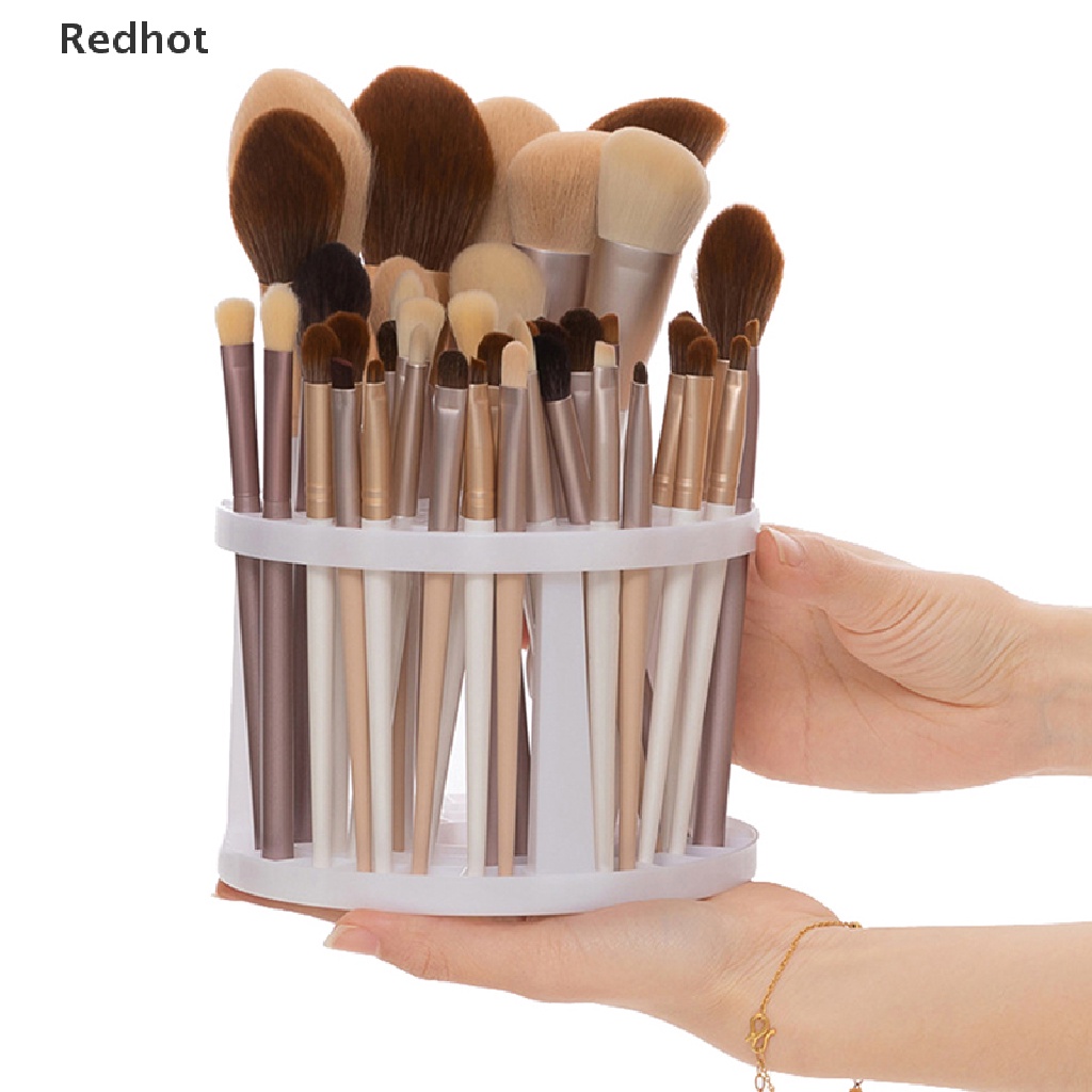 &lt; Redhot &gt; Kệ Đựng Cọ Trang Điểm Nhiều Ngăn Hình Trụ Sức Chứa Lớn