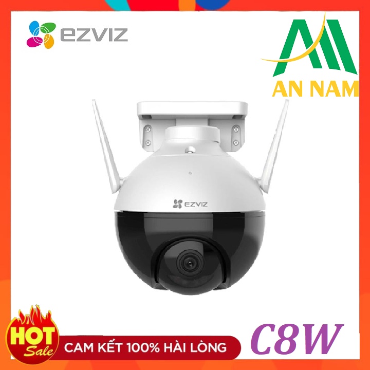 Camera ngoài trời Wifi EZVIZ C8W 4MP xoay 360 độ Tích hợp AI -Có màu ban