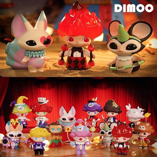 ★Hgtoys★Mô Hình Búp Bê Popmart DIMOO Circus Series Mystery Dùng Trang Trí