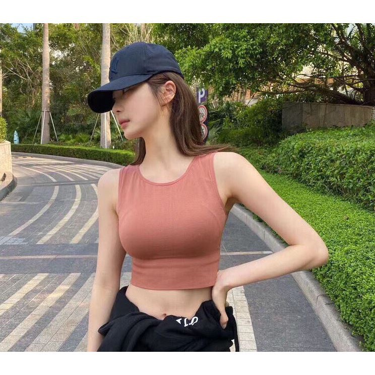 Áo ngực bra nữ dáng croptop thể thao nâng ngực - Áo lót bralette tập gym coton mềm không gọng mút mỏng YLY20 | BigBuy360 - bigbuy360.vn