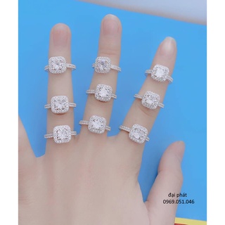 Nhẫn bạc nữ 925 đính đá trang sức nữ cao cấp - vàng bạc đại phát