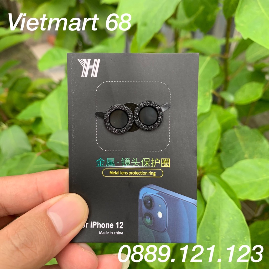 Bộ 2 Vòng Kim Tuyến Bảo Vệ Camera IP 12 - Chống Bụi, Hạn Chế Vân Tay & Mờ Camera - Bảo vệ toàn diện.