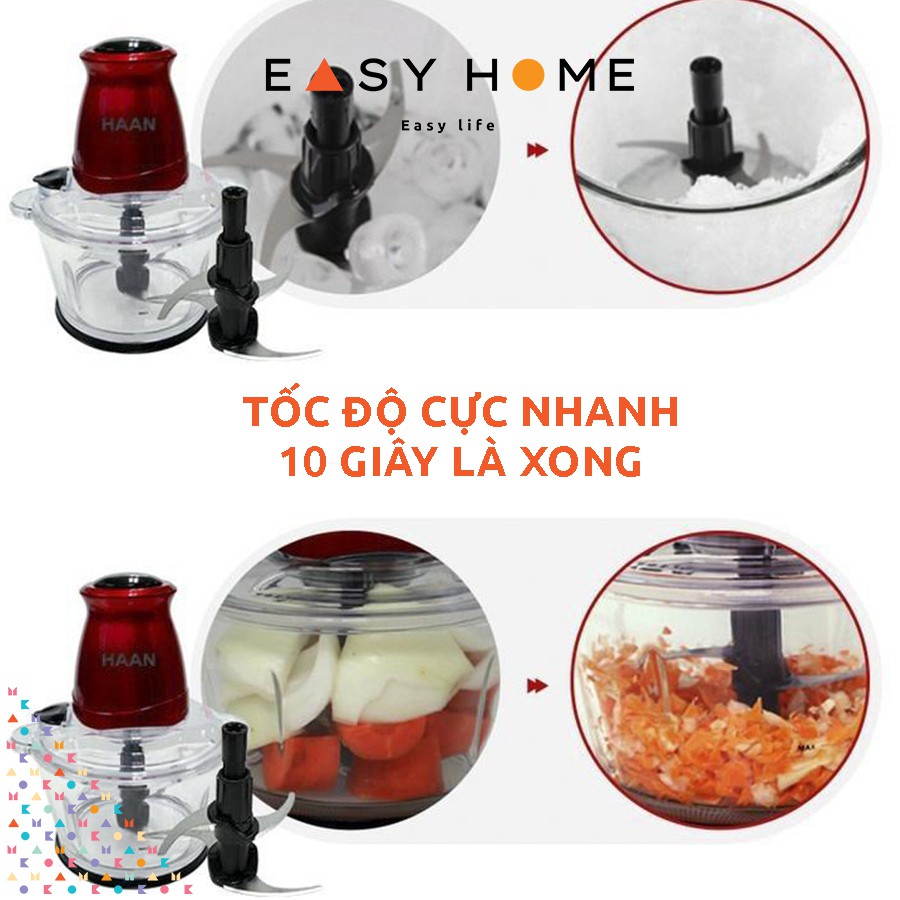 Máy Xay Tỏi Ớt Đa Năng Mini ⚡ Xay Thịt, Xay Củ Quả ⚡ HAAN Hàn Quốc ⚡ Nhanh Chóng, Tiện Lợi, An Toàn