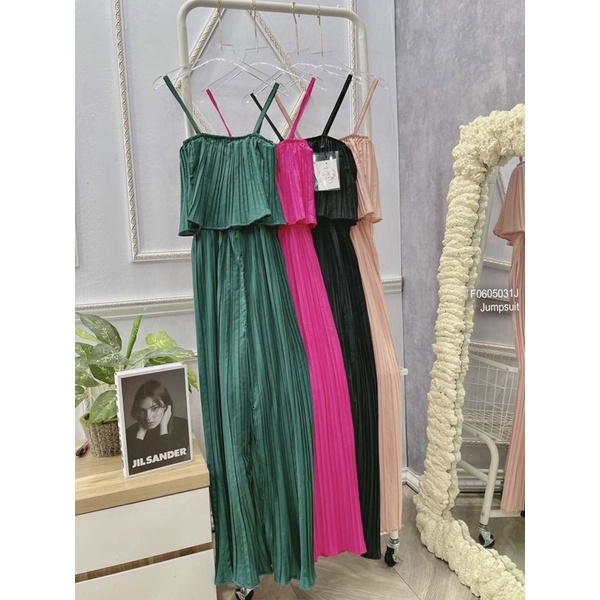 Jumpsuits dài 2 dây xếp ly