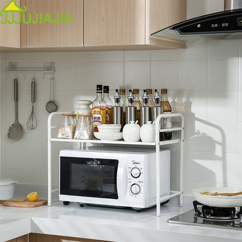 Giá Để Dụng Cụ / Gia Vị JUJIAJIA Đặt Trên Lò Vi Sóng 2 Tầng Tiện Dụng