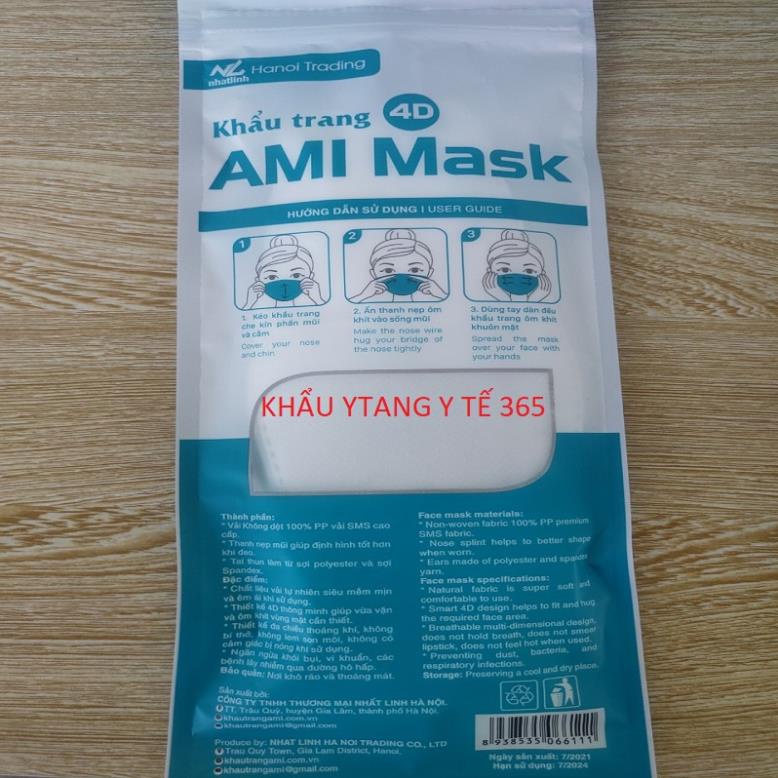 Sét 10 Chiếc Khẩu trang y tế 4D,AMI MASK KF94, Cá, Chuẩn 4 Lớp Kháng Khuẩn