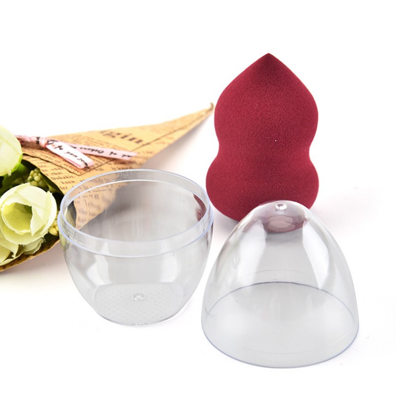 Hộp đựng mút trang điểm trong suốt hình quả trứng
