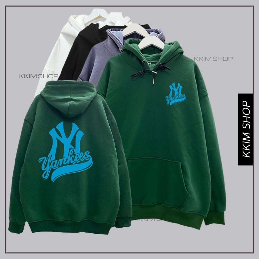 Áo Nỉ HOODIE NY, Áo hoodie MLP XANH LÁ unisex nam nữ form rộng oversize chất liệu Nỉ bông cao cấp KKIM SHOP