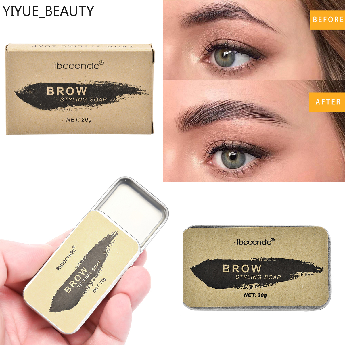 (Hàng Mới Về) Sáp Định Hình Lông Mày 3d Kháng Nước Lâu Trôi