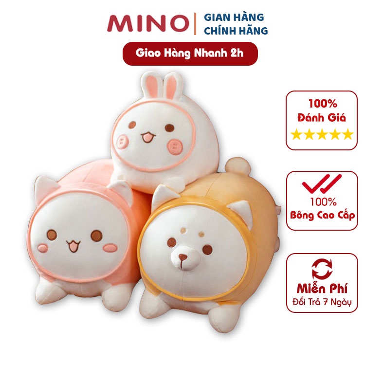 [Mã LT50 giảm 50k đơn 250k] Gấu Bông Shiba Inu Mèo Thỏ Dog Mềm Mại Dễ Thương MINO TH17