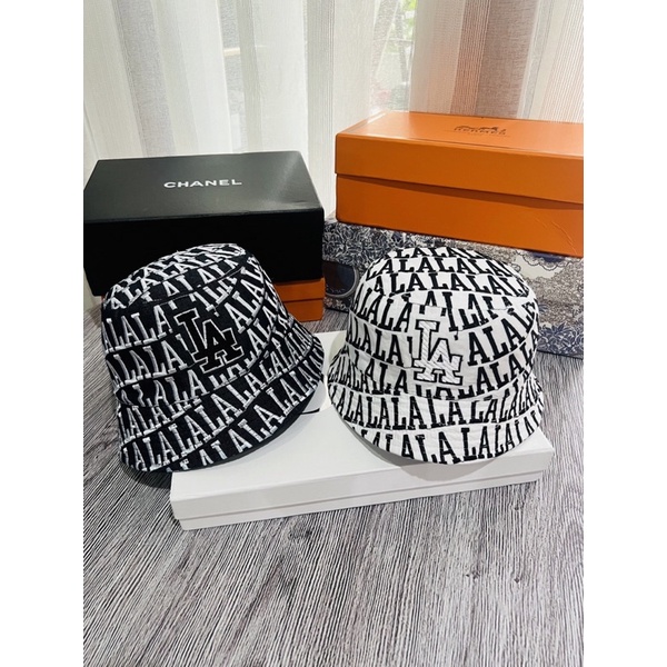&lt;Nón tem xịn&gt; Nón bucket nam nữ, bo cụp thêu full nón chữ LA cao cấp