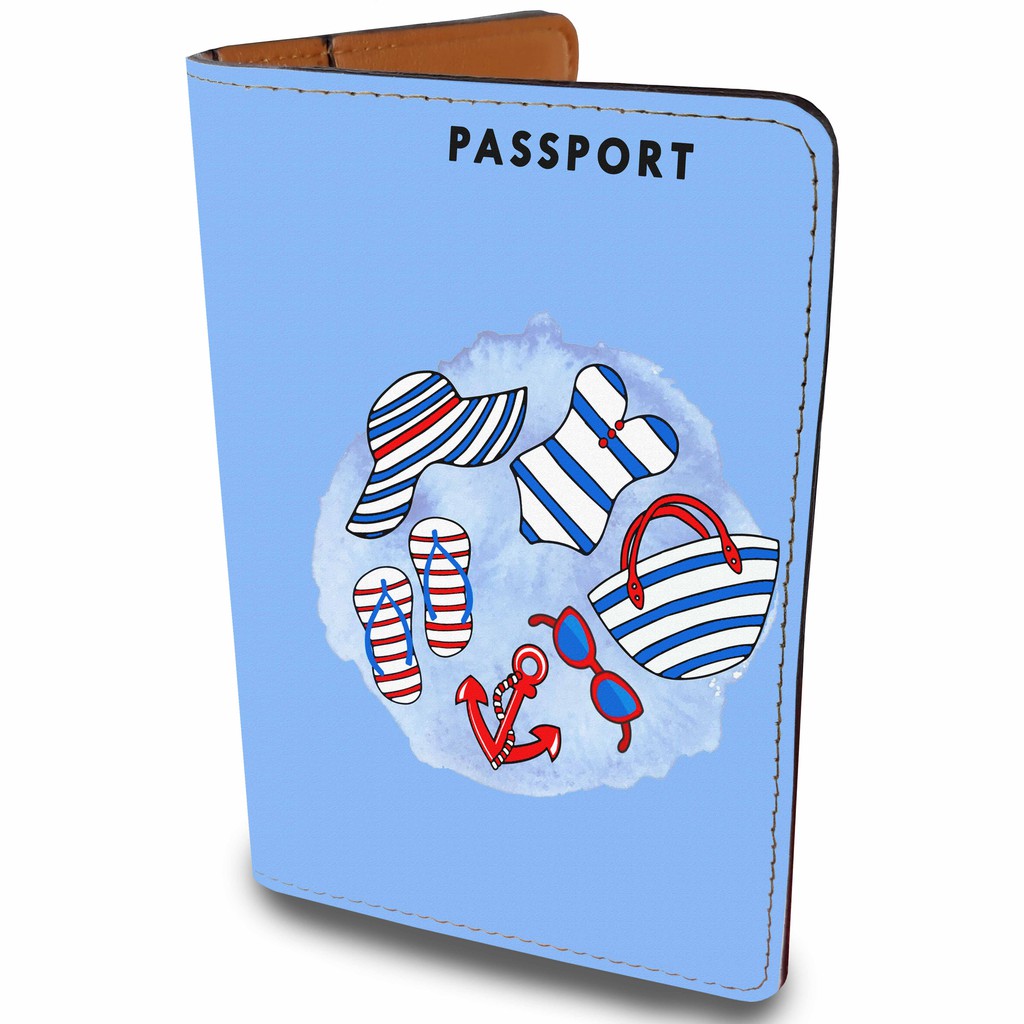 Ví Đựng Passport Du Lịch ĐI BIỂN - Bao Da Hộ Chiếu Đơn Giản Xinh Xắn - Bền Đẹp - Sắc Nét - Passport Cover Holder - LT039