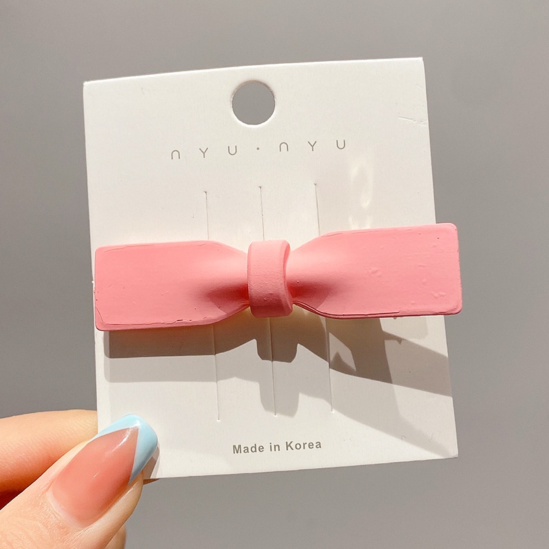 Kẹp Tóc Hình Nơ / Trái Tim Màu Hồng Dễ Thương Ngọt Ngào Cho Bé Gái