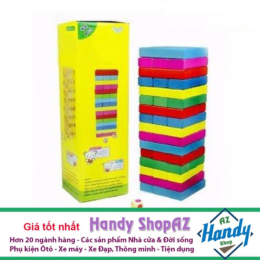 Bộ Đồ Chơi Rút Gỗ 48 Miếng Cỡ Lớn 28cm HandyShopAZ (Nhiều Màu)