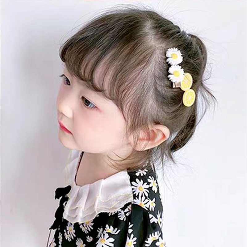 Set 14 kẹp tóc WE FLOWER hình dưa hấu/ hoa/ cầu vồng dễ thương cho bé gái