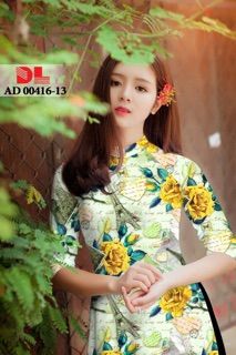 Vải áo dài hoa hồng