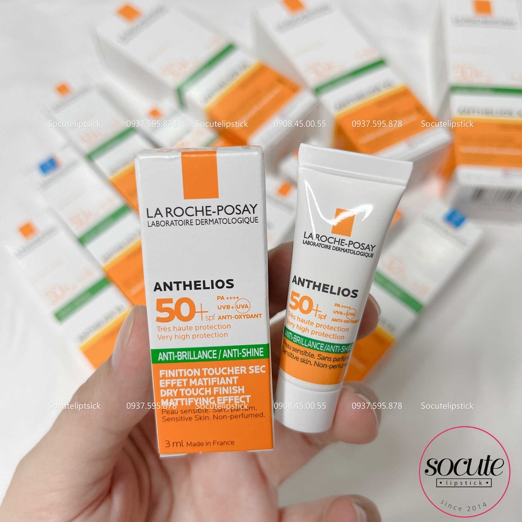 Mini 3ml - Kem Chống Nắng La Roche Posay Anthelios Anti-Shine Dry Touch Gel Cream SPF 50+