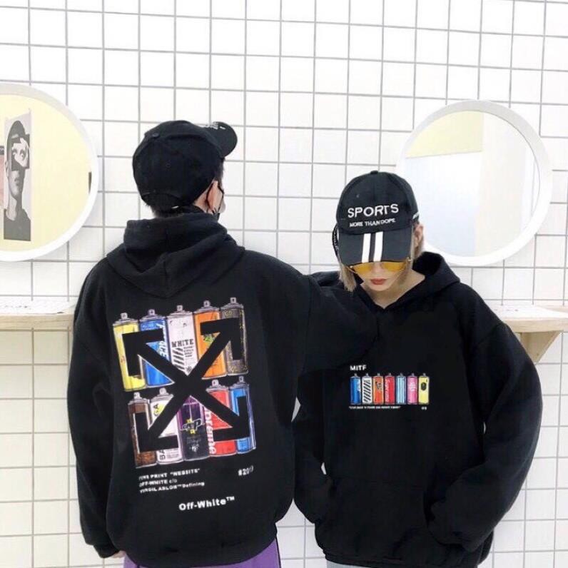 SALE- Áo hoodie nam nữ off white có bigsize đến hơn 100kg vải nỉ bông dày - áo chất