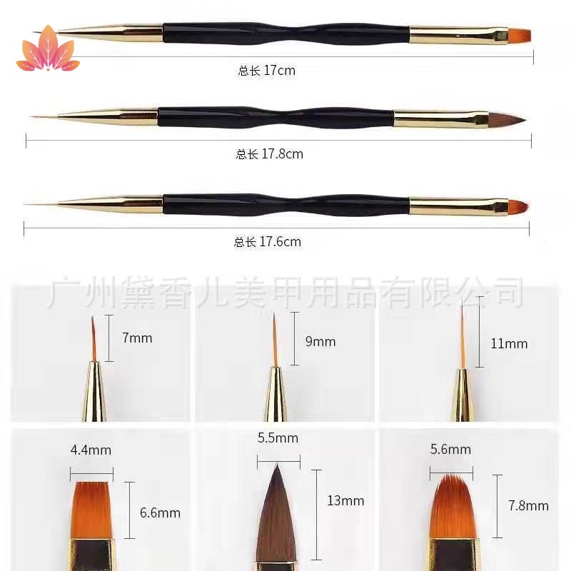 Set 3 Cọ Vẽ Trang Trí Móng Tay 3D JP5