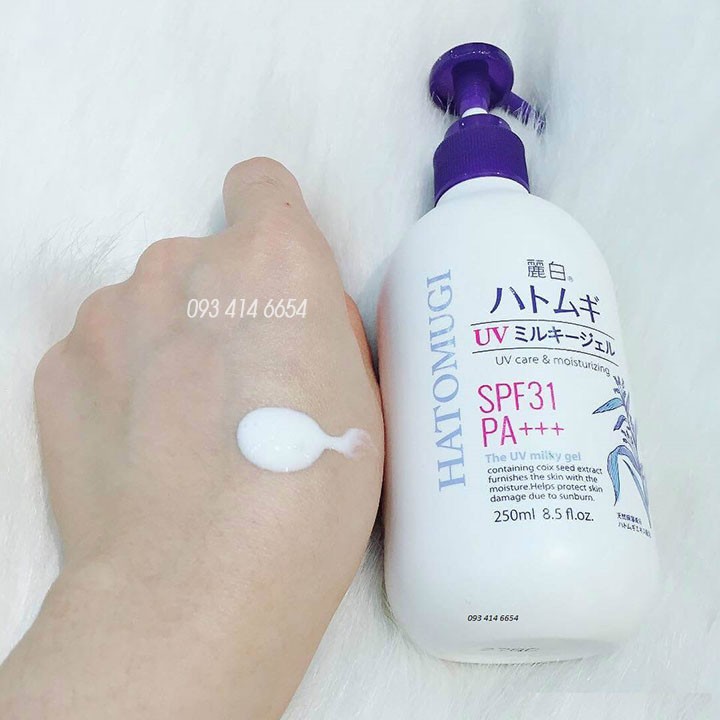 Sữa dưỡng thể chống nắng Hatomugi UV Milky Gel SPF31/PA+++