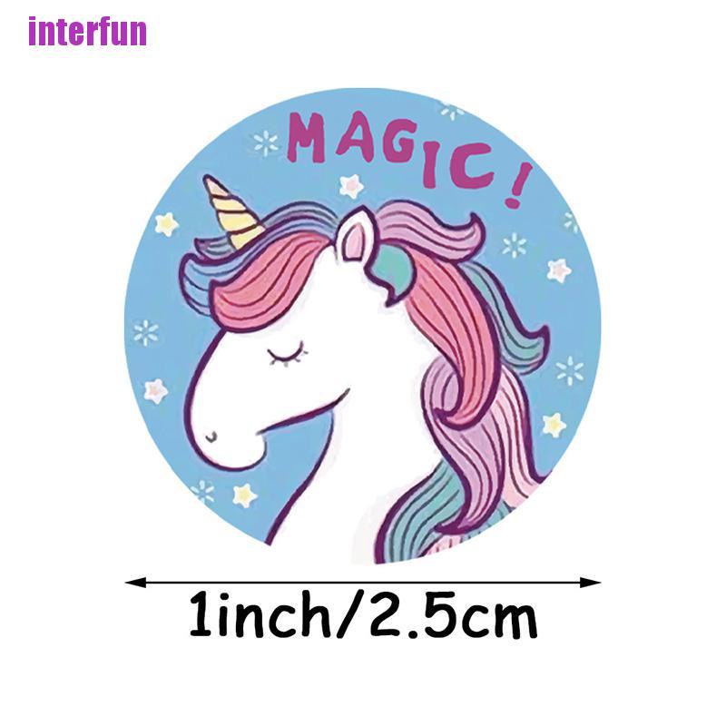 Cuộn 500 miếng dán hình động vật dễ thương kích thước 1 inch dùng để trang trí