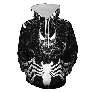 Venom Marvel Movies with The Same 3D Printed Hooded Jacket Cosplay Anime Around.