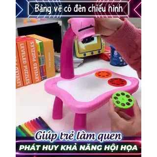 Bàn vẽ thông minh cho bé có đèn chiếu sáng, có nhạc kèm bút vở