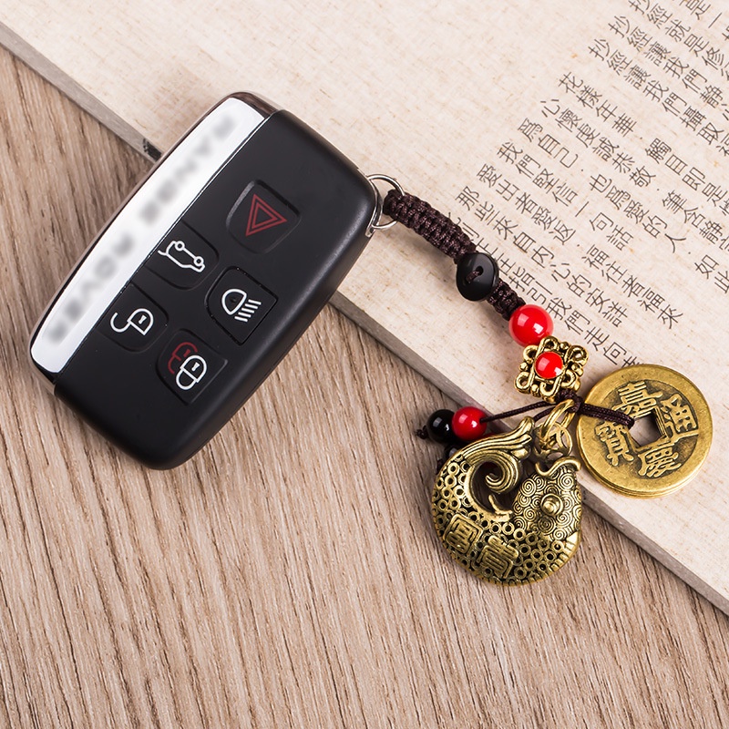 Móc Trang Trí Bằng Đồng Phong Thủy 5 Đồng Xu Dây Đỏ Cá Chép Tài Lộc - Nhiều Mẫu Đa Dạng - Kiểu Dáng Độc Đáo